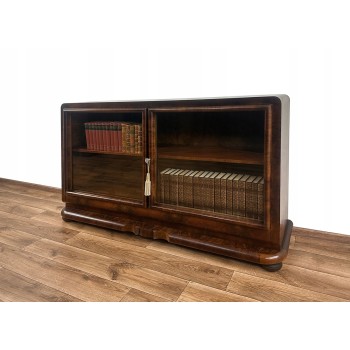 BIBLIOTEKA PODRĘCZNA ART DECO WITRYNA SZAFKA PRZESZKLONA ANTYK TV RTV