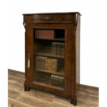 WITRYNA WERTIKO BIBLIOTEKA PODRĘCZNA ANTYK SZAFKA XIX W.