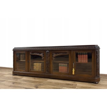 BIBLIOTEKA PODRĘCZNA WITRYNA PODEST ANTYK