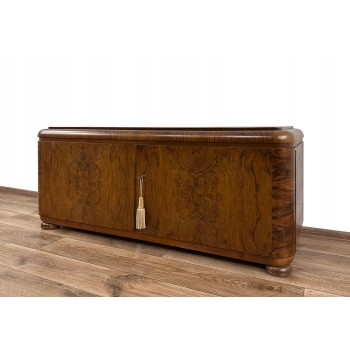 KOMODA ART DECO SZAFKA ANTYK PODEST - ZGRABNA, NISKA, POD TV RTV