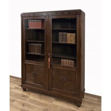 WITRYNA BIBLIOTEKA PODRĘCZNA DWUDRZWIOWA SZAFA ANTYK PŁASKORZEŹBY