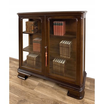 WITRYNA BIBLIOTEKA PODRĘCZNA SERWANTKA RZEŹBIONA ANTYK SZAFKA