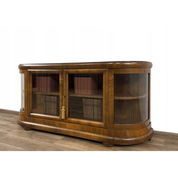 BIBLIOTEKA PODRĘCZNA WITRYNA ANTYK ART DECO SZAFKA POD TV RTV